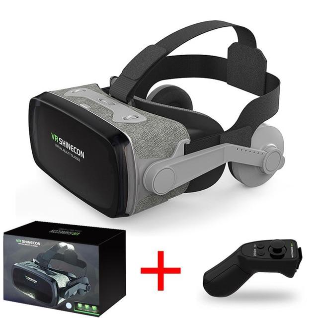 2019 Google Cardboard VR shinecon 9.0 Pro Version VR Virtual Reality 3D Glasses +Smart Bluetooth Wireless Remote Control Gamepad
