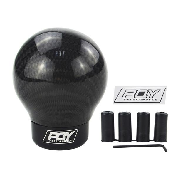 VR - Real Carbon Fiber Aluminum Gear knob Manual Transmission Aluminum PQY Gear Shift Knob For Honda VW BMW W/ PQY sticker GSK07