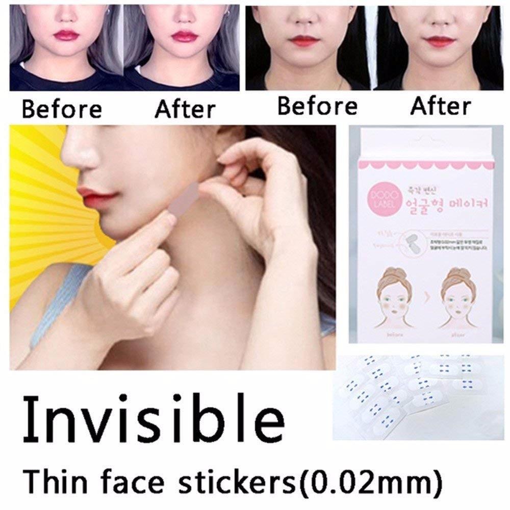 40 Pcs/Set Invisible Thin Face facial Stickers Facial Line Wrinkle Sagging Skin V-Shape Face Lift Tape Scotch for Face