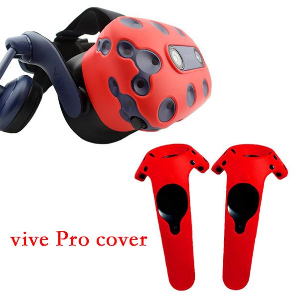 For HTC VIVE PRO VR Virtual Reality Headset Silicone Rubber VR Glasses Helmet Controller Handle Case Shell Silicone Case Cover