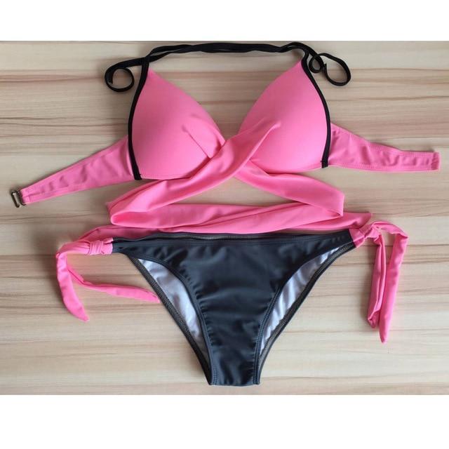 bikini 2019 Push-up Padded Bra Swimsuit Bathing swimsuit push up swimming suit for women two-piece suits bikinis women #30