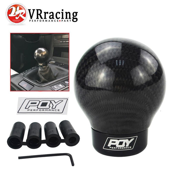 VR - Real Carbon Fiber Aluminum Gear knob Manual Transmission Aluminum PQY Gear Shift Knob For Honda VW BMW W/ PQY sticker GSK07