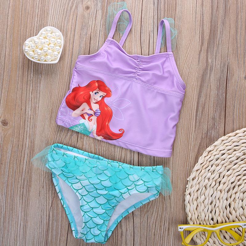 Hot Sale Cute 2PCS Kids Baby Little Girl Mermaid Princess Tankini Bikini Set Swimwear Swims Swimming Bathing Beach Swimwear it