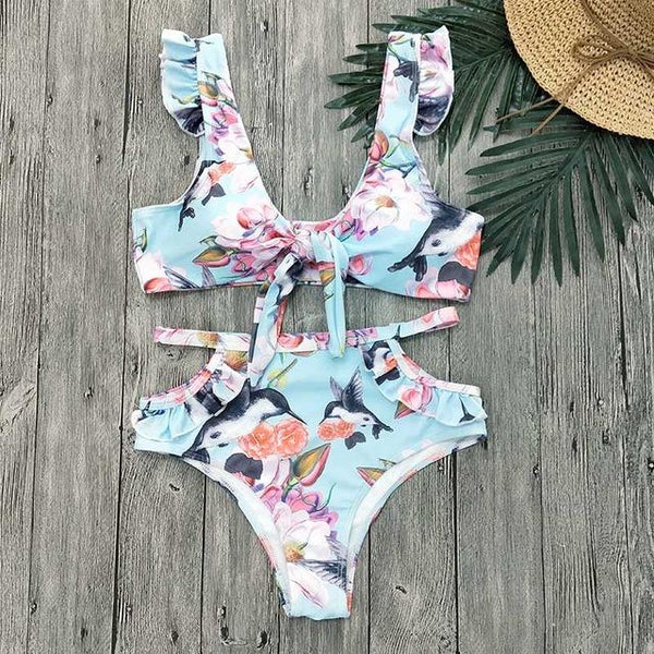 2019 Sexy Bikini Swimwear Women Swimsuit Push Up Biquini Brazilian Bikini Set Tie Up Summer Beach Wear Print Bathing Suit Female