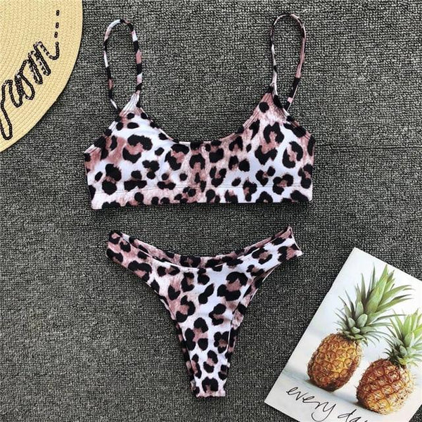 Sexy Snake Print Bikini 2019 Swimwear Women Thong Brazilian Bikinis Set Swimsuit Swimming for Bathing Suit maillot de bain femme
