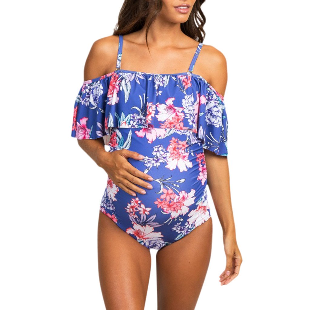 bikini 2019 Maternity Tankinis Women Maternity Tube Top print Bikini Swimwear Swimsuit Bathing Suit Beachwear maillot de bain