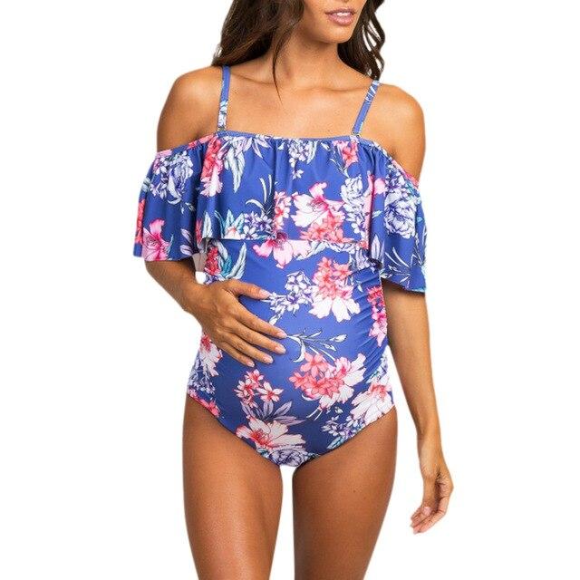 bikini 2019 Maternity Tankinis Women Maternity Tube Top print Bikini Swimwear Swimsuit Bathing Suit Beachwear maillot de bain