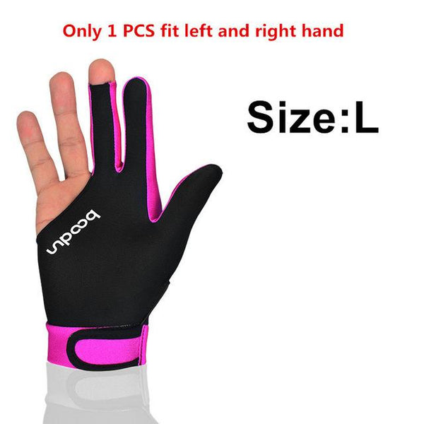 1 Pcs Billiard Gloves Three Fingered Pool Snooker Glove for Men Women Fits Left and Right Hand Pool Table Billiard Accessories