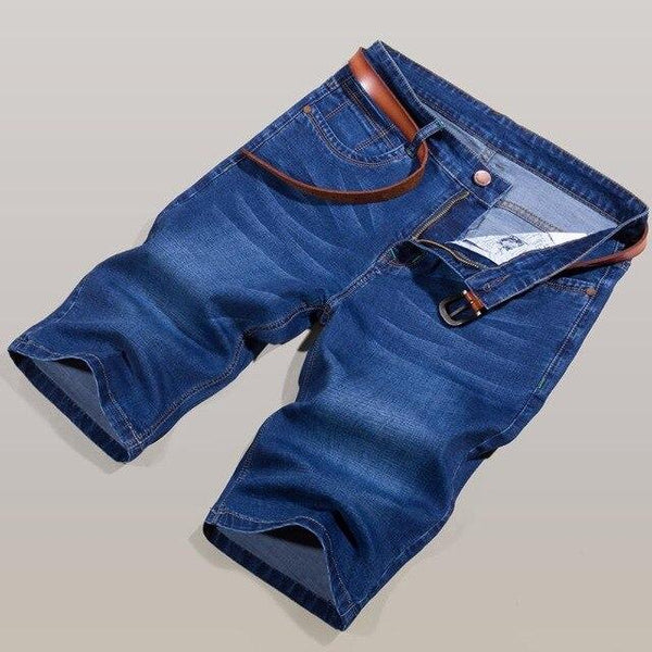 2019 Summer New Men's Slim Denim Shorts Fashion Elasticity Casual Old Ripped Jeans Short Male Brand Clothes