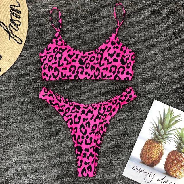 Sexy Snake Print Bikini 2019 Swimwear Women Thong Brazilian Bikinis Set Swimsuit Swimming for Bathing Suit maillot de bain femme