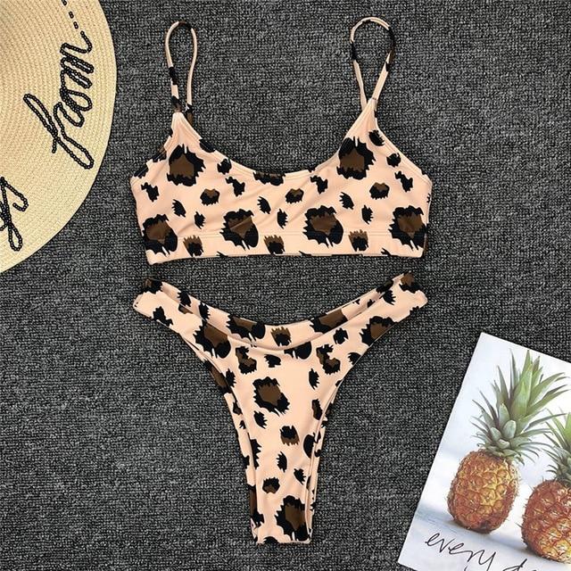 Sexy Snake Print Bikini 2019 Swimwear Women Thong Brazilian Bikinis Set Swimsuit Swimming for Bathing Suit maillot de bain femme