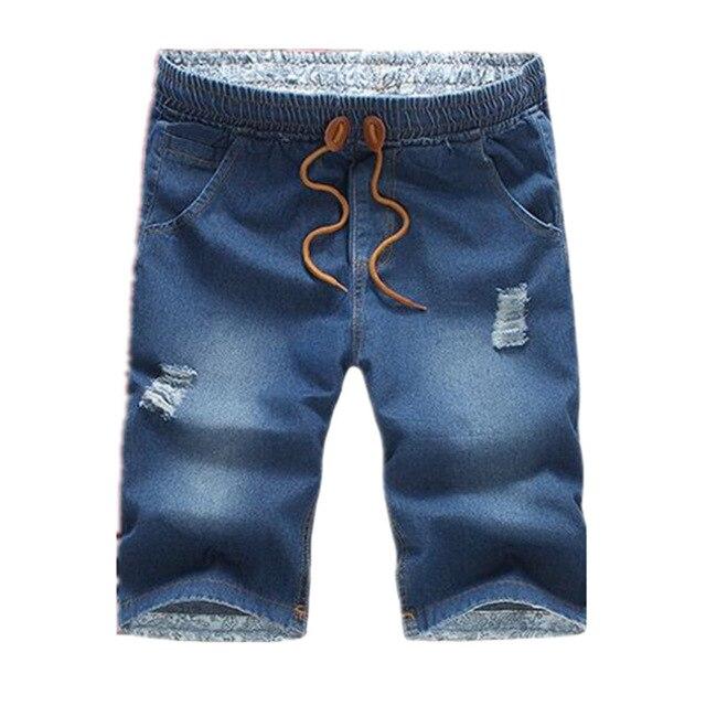 2019 New Fashion Leisure Mens Ripped Short Jeans Brand Clothing Summer 98% Cotton Shorts Breathable Tearing Denim Shorts Male