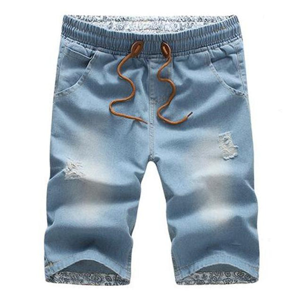 2019 New Fashion Leisure Mens Ripped Short Jeans Brand Clothing Summer 98% Cotton Shorts Breathable Tearing Denim Shorts Male