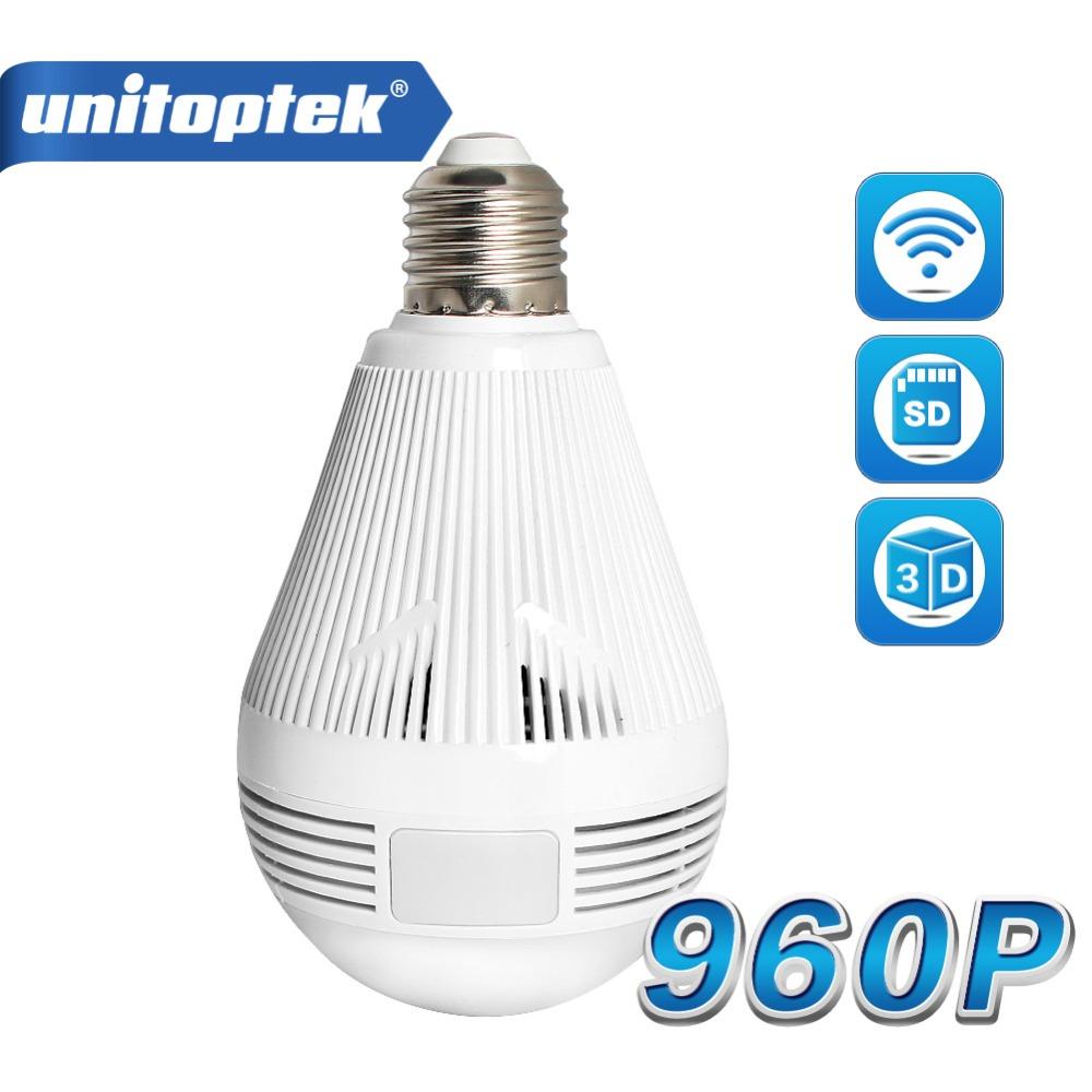 HD 960P 1.3MP WiFi Bulb Light IP Camera 360 Degrees Night Vision Two Way Audio 3D VR Camera Home Security Wireless Mini Camera