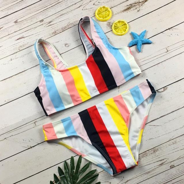 hirigin 2019 Bikini Set Women Swimwear Hot Stripes Push Up Padded Swimsuit Women Bathing Suit Beachwear Brazilian Biquini New