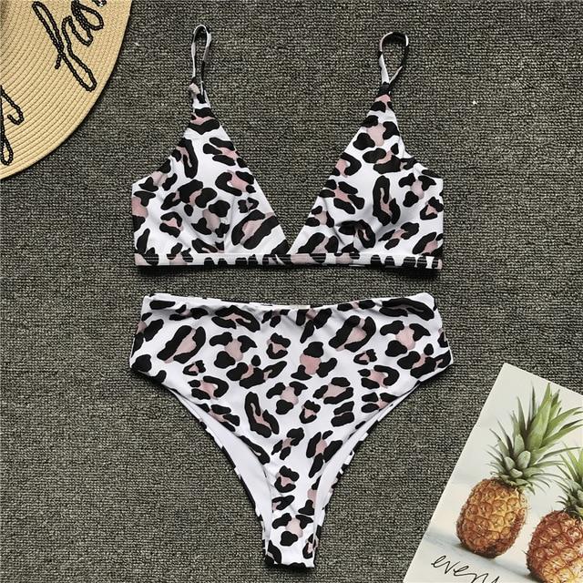 Sexy Snake Print Bikini 2019 Female Swimsuit Women Swimwear Thong Push Up Bikinis Set High Waist Swimming Suits for Bathing Suit
