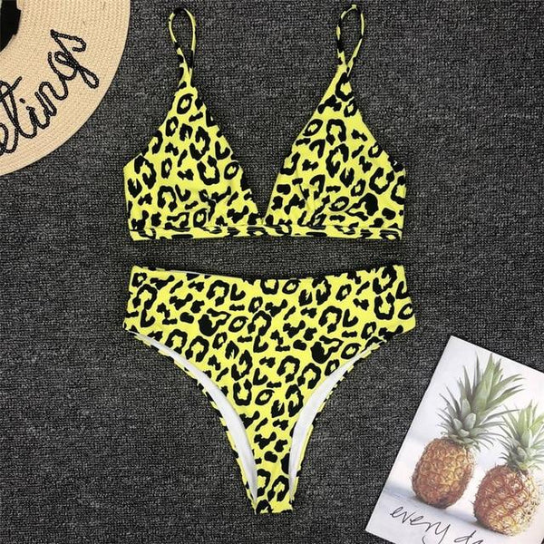 Sexy Snake Print Bikini 2019 Female Swimsuit Women Swimwear Thong Push Up Bikinis Set High Waist Swimming Suits for Bathing Suit