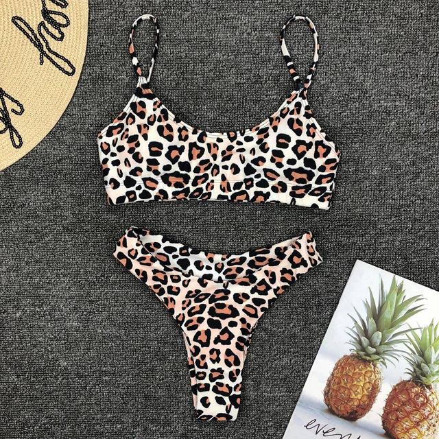 Sexy Snake Print Bikini 2019 Female Swimsuit Women Swimwear Thong Push Up Bikinis Set High Waist Swimming Suits for Bathing Suit