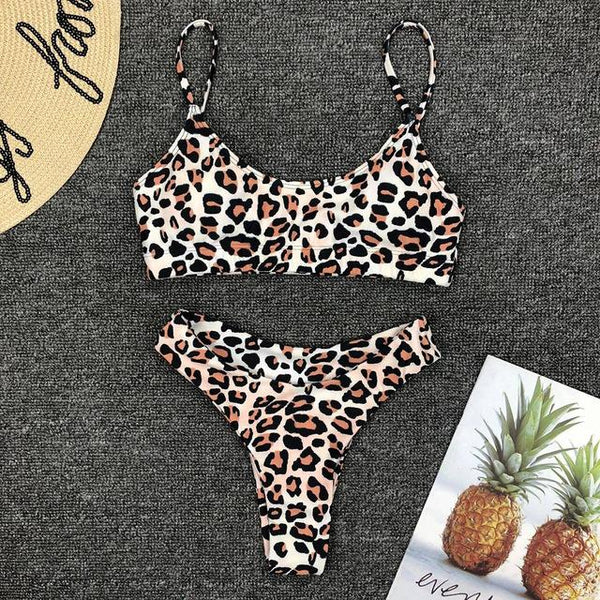 Sexy Snake Print Bikini 2019 Female Swimsuit Women Swimwear Thong Push Up Bikinis Set High Waist Swimming Suits for Bathing Suit