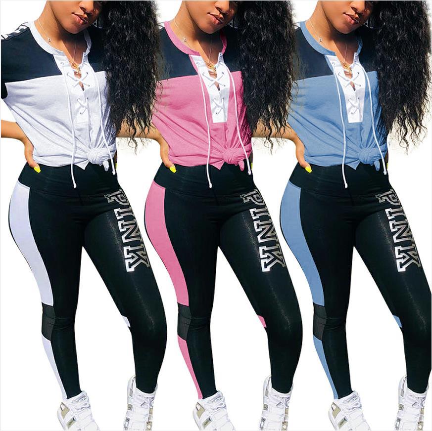 Pink Letters Print 2 Piece Set Women Plus Size Top And Pants Casual Outfit Sweat Suits Two Piece Sweatshirt Tracksuit
