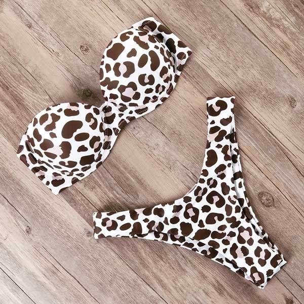 RXRXCOCO Sexy Push Up Bikini Women Swimsuit 2019 Bandeau Beach Wear Brazilian Bikini Set Swimwear Bathing Suit Swimming Suits