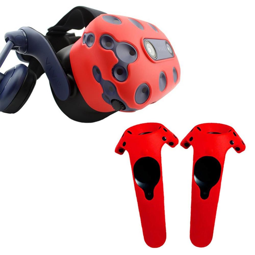 For HTC VIVE PRO VR Silicone Case Virtual Reality Headset Helmet Controller Handle Case Cover Shell for htc Vive Pro VR Glasses
