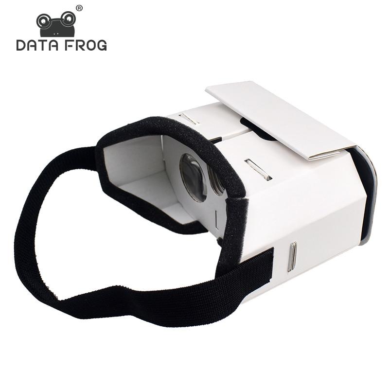 Data Frog DIY Portable Virtual Reality Glasses Google Cardboard 3D Glasses VR Box For SmartPhones For Iphone X 7 8 VR