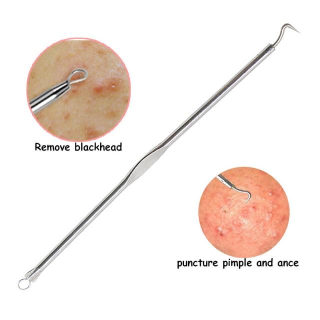 Black Dot Pimple Blackhead Remover Tool Needles For Squeezing Acne Tools Spoon for Face Cleaning Comedone Extractor Pore Cleaner