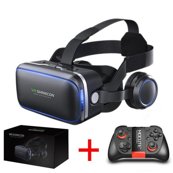 Original VR shinecon 6.0 headset version virtual reality glasses 3D glasses headset helmets smartphone Full package + controller