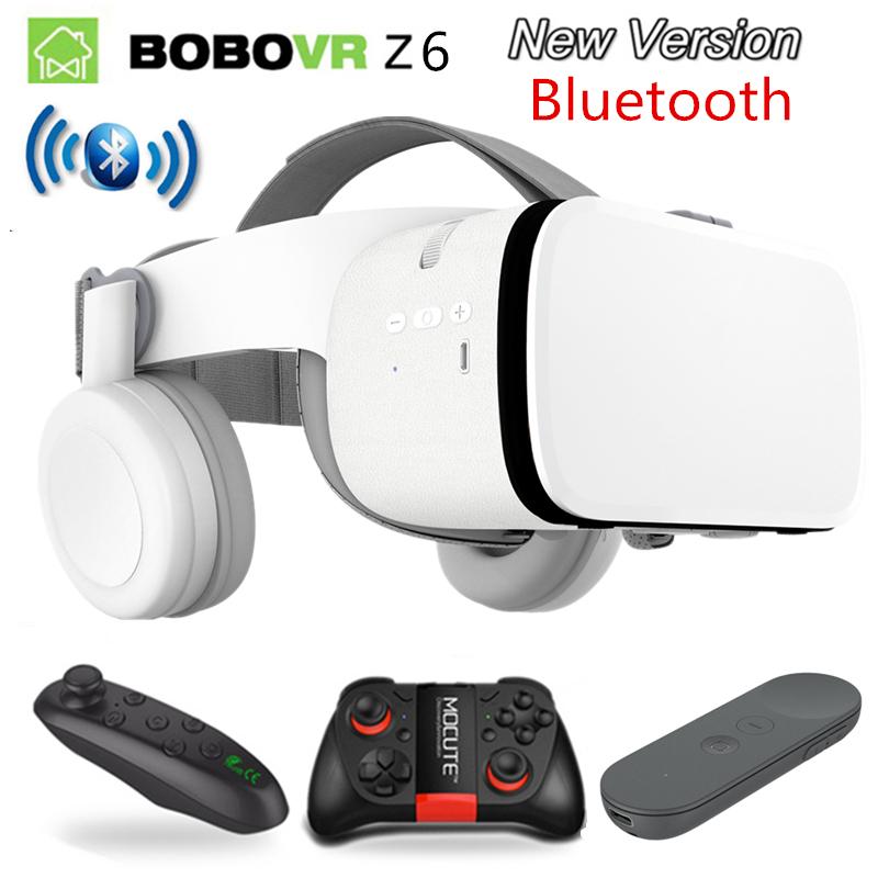 2019 Newest Bobo vr Z6 VR glasses Wireless Bluetooth Earphone VR goggles Android IOS Remote Reality VR 3D cardboard Glasses