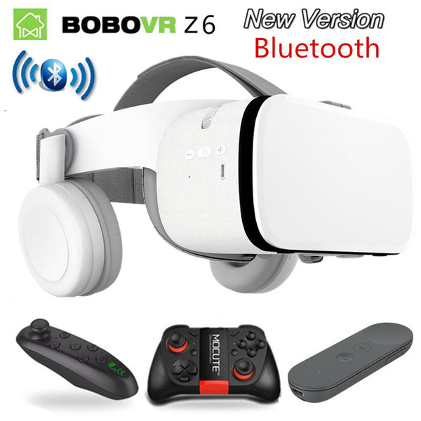 2019 Newest Bobo vr Z6 VR glasses Wireless Bluetooth Earphone VR goggles Android IOS Remote Reality VR 3D cardboard Glasses