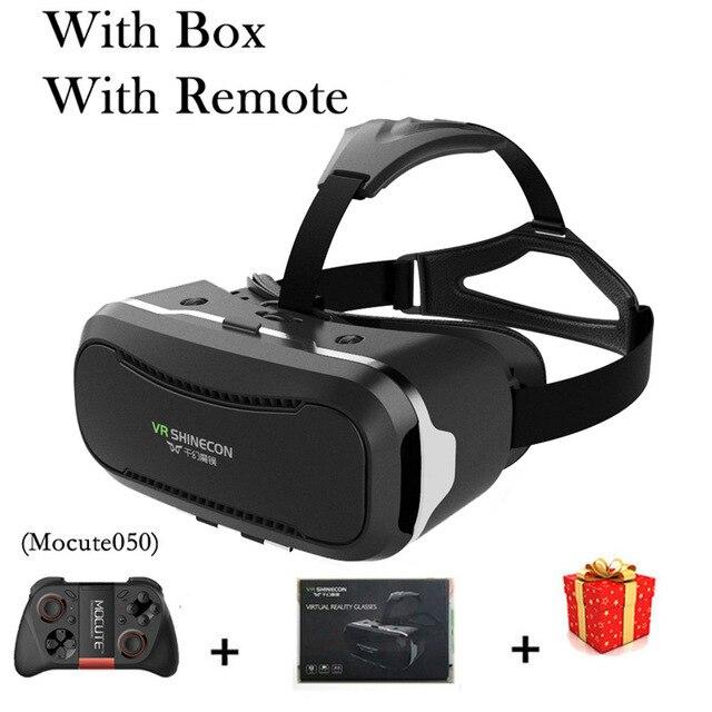 VR Shinecon 2.0 2 II VR Casque Headset Video 3 D 3D Virtual Reality Glasses Goggles For iPhone Android Smartphone Helmet Smart