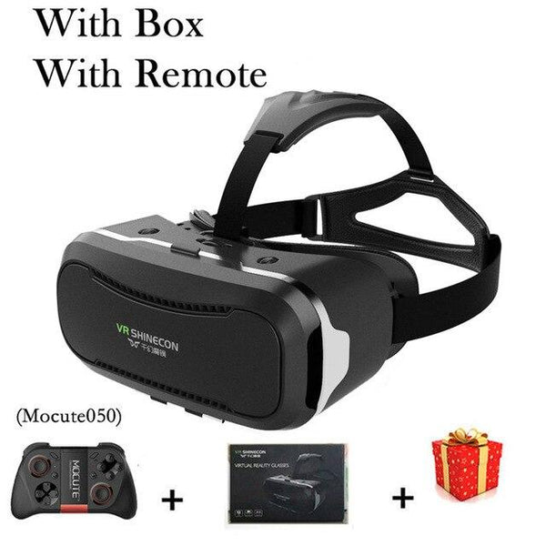 VR Shinecon 2.0 2 II VR Casque Headset Video 3 D 3D Virtual Reality Glasses Goggles For iPhone Android Smartphone Helmet Smart