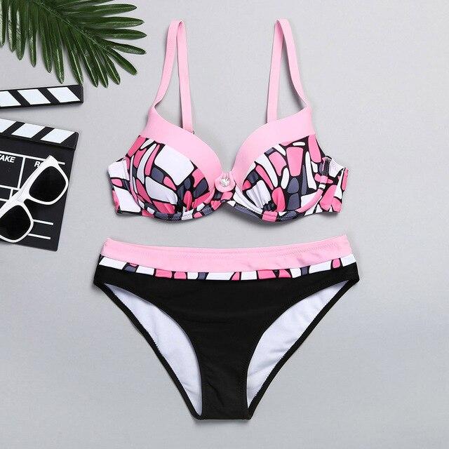 Push Up Bikini Set S-XXL Swimming Suit Women Swim Wear Bathing Suit Women Swimwear For Women Bather Sexy Swimming Suit Plavky #N