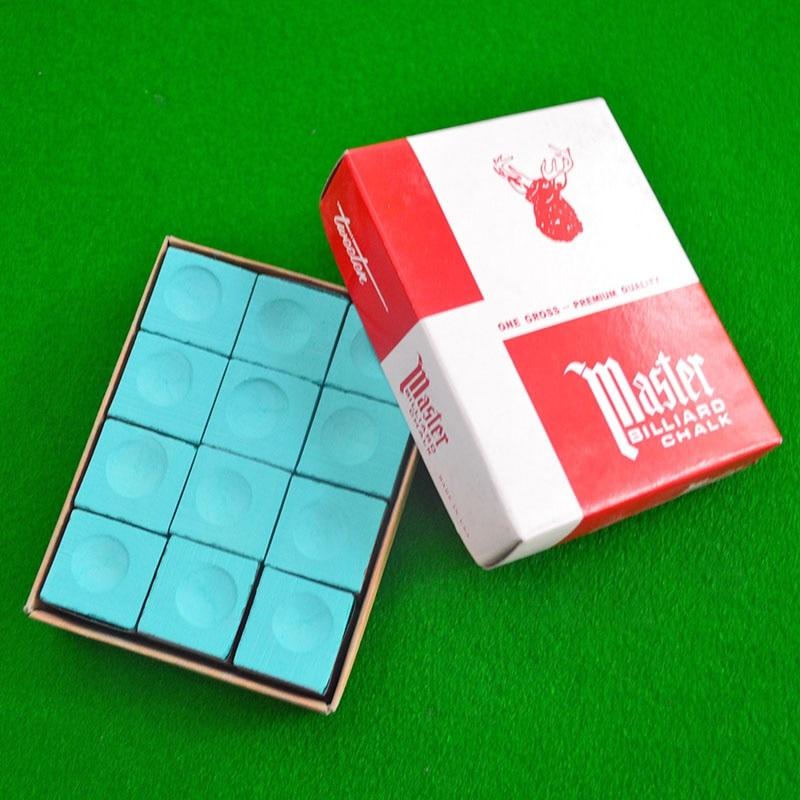 High Quality 12Pcs Snooker Billiard Chalks Pool Cue Stick Chalk Oily Dry Billiard No-slip Chalk Indoor Sport Accessories