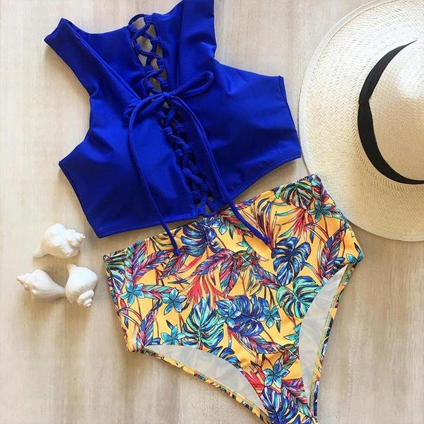2019 Sexy Bikini Swimwear Women Swimsuit Push Up Biquini Brazilian Bikini Set Tie Up Summer Beach Wear Print Bathing Suit Female