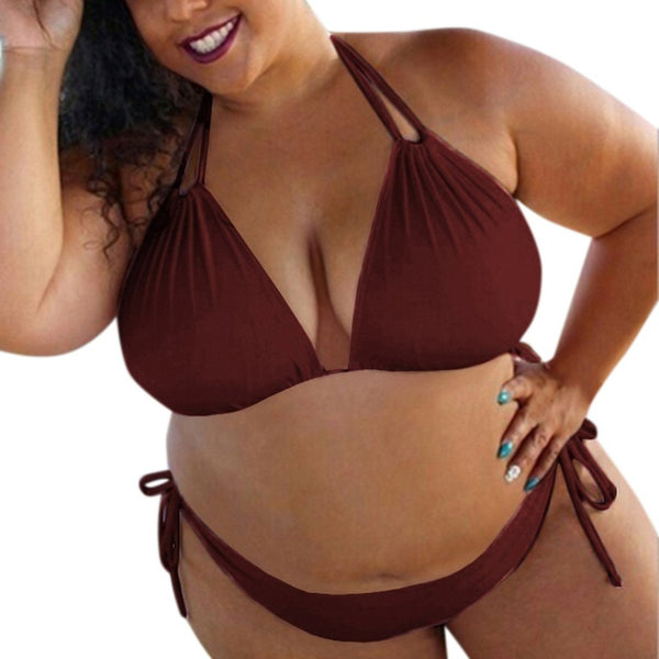 2019 Womens high waist Bikini Set High Waist New Womens Bikini Set Plus Size Padded Bra Swimwear Swimsuit 2XL 3XL 4XL 5XL Z0515