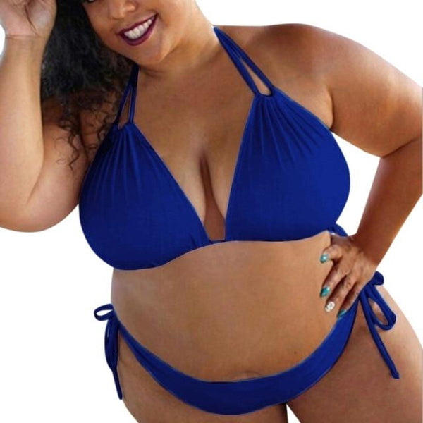 2019 Womens high waist Bikini Set High Waist New Womens Bikini Set Plus Size Padded Bra Swimwear Swimsuit 2XL 3XL 4XL 5XL Z0515