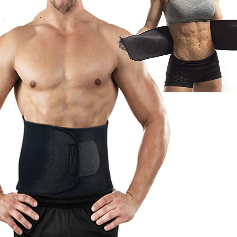 Premium Waist Trainer & Trimmer Sweat Belt For Men & Women Fitness Shapewear Wrap Tummy Stomach Weight Loss Fat Burner Slimming