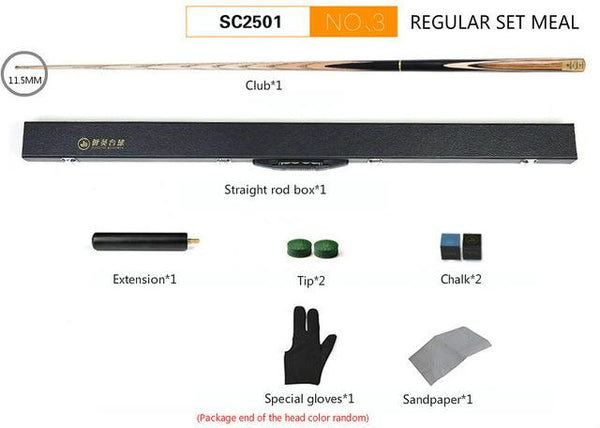 Billiard Cue Set Supplies Small Head Split British Black 8 Snooker Billiard Club Set Club Billiard Accessories