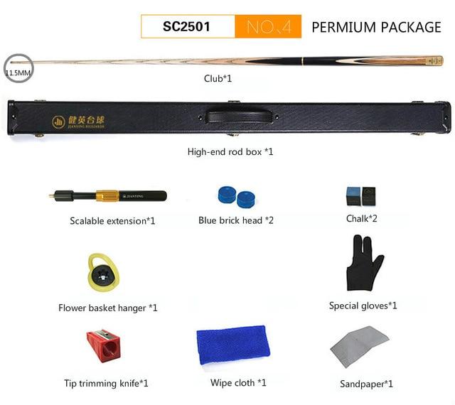 Billiard Cue Set Supplies Small Head Split British Black 8 Snooker Billiard Club Set Club Billiard Accessories