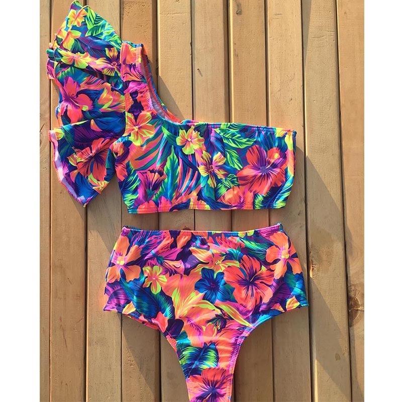 2019 Sexy Bikini Swimwear Women Swimsuit Push Up Biquini Brazilian Bikini Set Tie Up Summer Beach Wear Print Bathing Suit Female