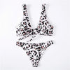 Hot Biquinis 2018 Chest Knotted Swimwear Solid Bikini Set High Waist Bathing Suit Push Up Swimsuit For Women Swimwear