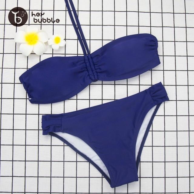 Bikini 2019 Swimwsuit Women Sexy Swimwear Push up Bikini Bandage Halter Bikini Set Low Waist Padded Beachwear Drop shipping S-XL