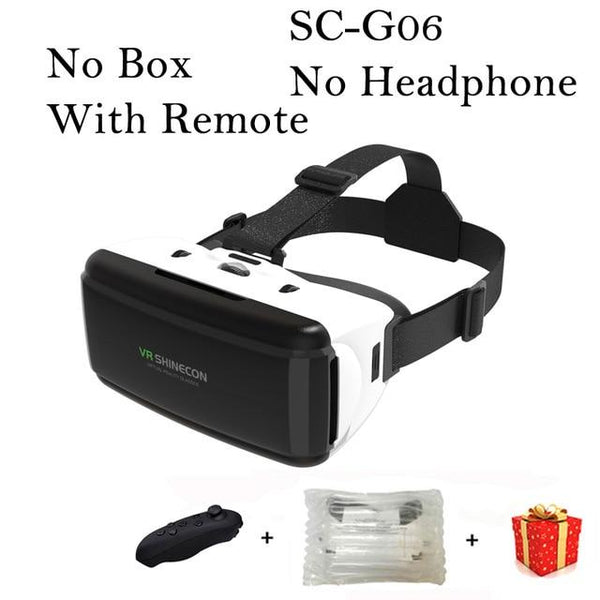 VR Shinecon G06E Casque Helmet 3D Glasses Virtual Reality Lens For iPhone Android Smartphone Smart Phone Headset Goggles 3 D Ios