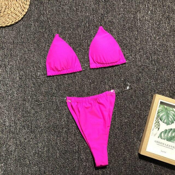 Bikini Transparente Swimsuit 2019 Sexy Bikini Micro Swimsuit Large Size Yellow Swimwear Thong Biquini Push Up Swimming Suit