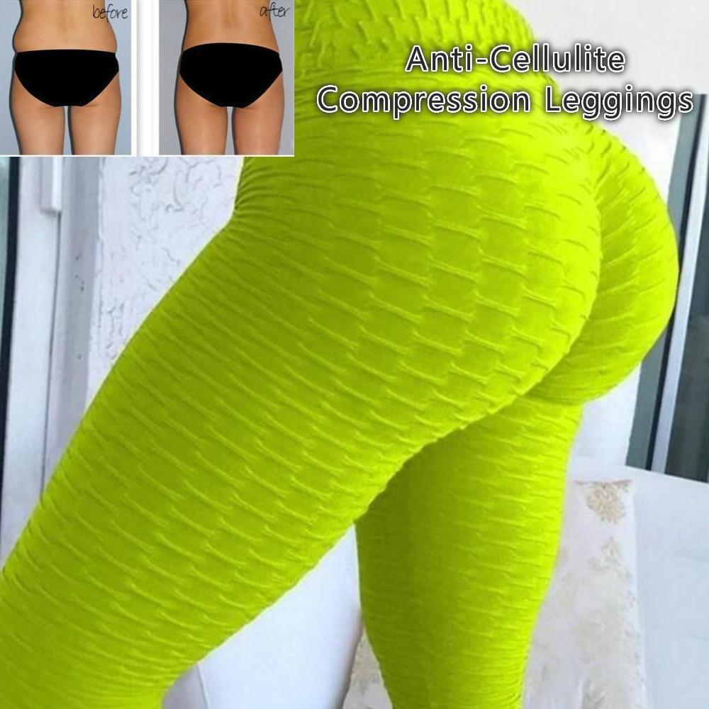 Anti Cellulite Compression Leggings Oppressing Mesh Fat Burner Design Weight Loss Yoga Leggings Compression Slimming Products