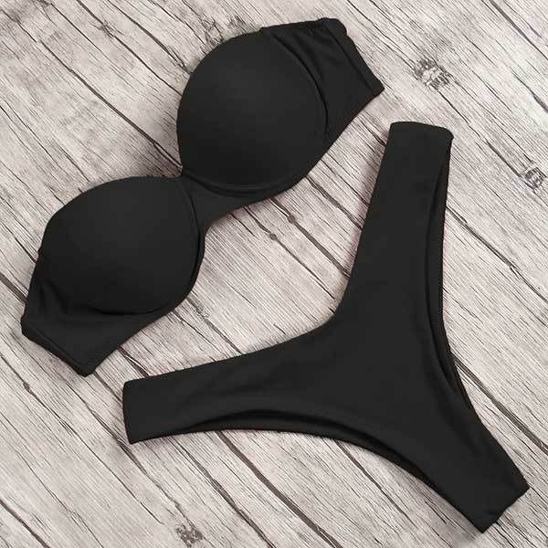 animal print leopard bikini push up swimsuit sexy women bikini set 2019 brazilian thong bathing suit bandeau beach wear swimwear